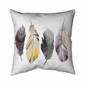 Begin Home Decor 20 x 20 in. Bohemian Feather Set-Double Sided Print Indoor Pillow 5541-2020-AN335